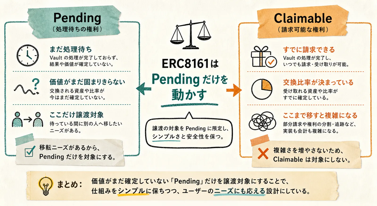 Claimableを譲渡対象にしない理由の図